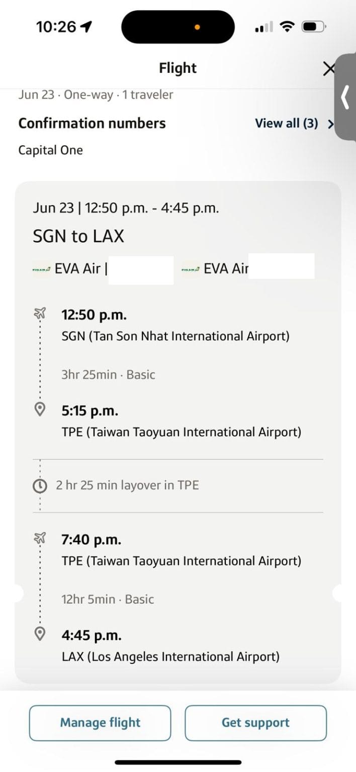 Booking vé bay đã xác nhận cho thú cưng từ Tân Sơn Nhất, có chặng quá cảnh