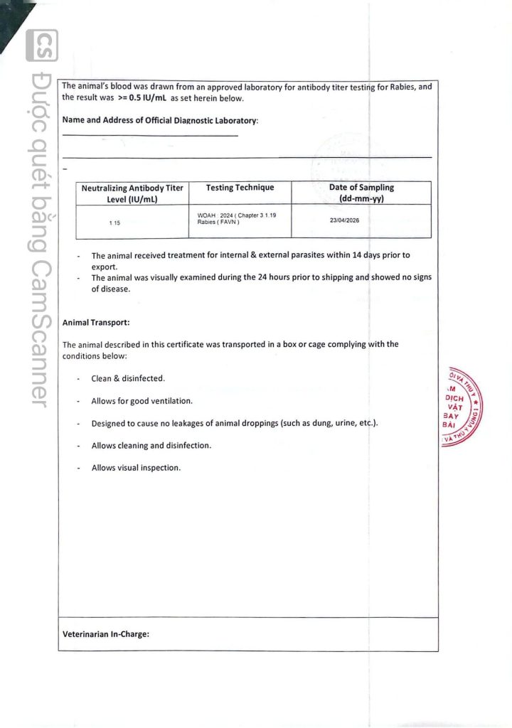 Uae Export Health Certificate